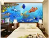 Personalizzato 3d murales carta da parati 3d foto carta da parati murales 3D Underwater World Camera dei bambini Cartone animato sfondo carta da parati decorazioni per la casa