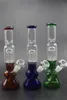 5 Farben 12 Zoll Glasbong Verdickung 6 Armbecher Wasserpfeifen 18,8 mm Gelenk 23 cm Höhe mit Schüssel Wasserpfeifen Rauchzubehör