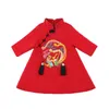 2018 Vestiti di capodanno Ragazze in stile cinese Abito cheongsam ricamato Autunno Inverno Abbigliamento per bambini Vestiti per neonate Abbigliamento per bambini spessi