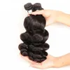 Brazilian 4 Bundles Human Hair Extensions Double Wefts Loose Wave Human Hair 95-100g/piece Weaves Natural Color