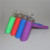 Colorful Silicone Hammer pipe hookah With 18mm Joint Glass Bowls Honeycomb Dab Rig Smoking Water Pipes