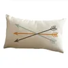 9 estilo retangular Arrow Printing Bed Home Ornament Festival Progrehwow Cushion Covering Covers Cobres de linho Pillowslip Têxtil Venda