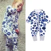 barn pyjamas unisex baby rompers tecknad djur kläder uppsättning vinter tjejer varma fleece kläder pojkar fot overalls nyfödda spädbarn jumpsuit