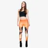 DHL GRATUIT !! 10 pcs/lot Ombre cocotier Leggings impression 3D Legging pantalon extensible décontracté mince Capri Leggings femmes Yoga pantalon d'entraînement