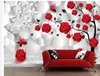 Custom Po Wallpaper 3D Stereo Original 3d sphere background rose tree reflection TV background wall Wall Mural Wall Paper Paint2128