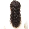 Women Long kinky Curly Wavy Wrap Around Ponytail Extension Piece Clip in Hair extensions 20" Human Hair