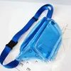 50 stücke Frauen PVC Gelee Transparent Fanny Packs Sommer Strand Wasserdichte Taille Taschen Schulter Zipper Tasche