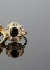 Ringen voor vrouwen retro sieraden antieke gouden kleur mozaïek grijze kristallen ring accessoires sieraden groothandel