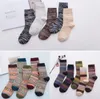 Chaussettes en laine nouveau Style femmes hommes hiver thermique chaud chaussettes mode coloré épais chaussettes dames filles rétro lapin laine chaussette décontractée BAB59