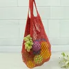 Resuable Mesh Net Shopping Bag Foldable Carrier Cotton Grocery Tote Recycle Handbag Portable Supermarket Shopper Storage Bags HH7-1204