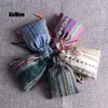 Nuovi buste 50pcs Multi Colours Stripe Tribal Tribe Gioielli borse da regalo di cotone in stile etnico cinese 9x13cm52673441640305