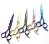 Couteau magique 6.0 pouces/5.5 pouces coupe professionnelle/ciseaux amincissants ciseaux à cheveux pour barbiers cisailles droites 4 couleurs