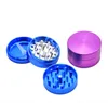 Aluminum alloy smoke grinder metal smoke grinder diameter 53mm four smooth surface