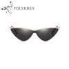 2021 Arrival Kobiety Okulary Trójkąt Small Cat Eye Sun Glassful Grand Designer Shiny Gold Frame Logo Logo Najwyższej jakości z pudełkiem