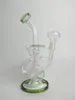 Groen Nieuwe Dubbele Recycler Glas Waterpijp Glasleiding Glas Bong 8.5 "Grootte met 14,4 mm gewricht