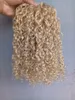 Strong Chinese Virgin Remy Curly Hair Weft Human Top Extensions blonde 613 Color 100g one bundle5589239