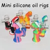 Narguilé Silicone Rig Pipes à fumer en silicone Main Cuillère Pipe Bongs 10 Couleurs huile dab rigs bulle bong nectar