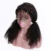 Indian Raw Virgin Hair 150 Density 13X4 Lace Front Wigs Kinky Curly Human Hair Lace Wig Middle Three Part Pre Plucked7895843