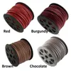 10m /lot 3MM x 1.5MM One Side PU Leather Covered Faux Suede Cord Lace Bracelet Necklace Making String - You Pick Color