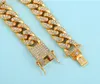 Bracelets de chaîne en diamant glacé pour hommes, en or, lien cubain, Miami, bijoux Hip Hop