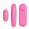 2 sztuk / partia Różowy Dwuosobowy i Pojedynczy Jump Vibrator Bullet Wibrator Dorosłych Sex Zabawki Dla Kobiet Z OPP Torba Clitoral G Spot stymulować