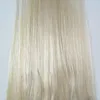 16" 18" 20" 22" 24" 26" Clip dritta Remy fatta a macchina nelle estensioni dei capelli umani 100G Clip di capelli umani al 100% in bionda 7 pezzi/set