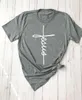 Jesus Cross T-shirt Christian Religiös Tshirt Kvinnor Rolig Grafisk T-shirt Tees Ladies Unisex Tops Drop Ship Mode Kläder