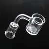 Rookaccessoires 25 mm platte top 4 mm dikke bodembanger met kwarts insert Domeless nagel mannelijke gewrichtsgrootte 14 mm en 18 mm 90 graden