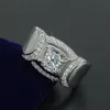 choucong Promise Jewelry Herrenring, 2 Karat Diamant, 925er Sterlingsilber, Verlobungsring, Ehering für Herren