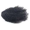 Meer kleur afro-puffs paardenstaarten koord kinky diep krullend haar paardenstaart extensie lang 10-22 inch paardenstaart menselijk haarstuk