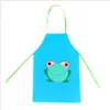 Dessin animé motif grenouille enfants enfants peinture imperméable manger tablier fille garçon belle peinture tablier de cuisine 5 couleurs disponibles 7343243