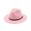 Sombrero de fieltro para niñas de lana, estilo inglés, sombrero de jazz para niños, moda para niñas, sombreros de fiesta de princesa, sombrero de fieltro para niños, 11 colores, gorras de ala ancha para niños