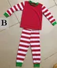 INS XMAS JUL JUL NEW DOT Strip Family Matching Pyjamas PJS SETS DAD Mamma barn Rödgrön randig sömnkläder nattkläder toppar pant6395562