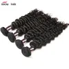 Capelli umani Ishow 10A Capelli a onde profonde brasiliane 4 Bundles Offerte 100% all'ingrosso Estensione del tessuto dei capelli umani di Remy Colore naturale 8-28 pollici