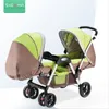 Shenma Fashion Twins Poussette/Poussette Jumeaux, Poussette Double Pliante Légère, Chariot pour Enfants Avec Deux Sièges Avant Arrière