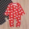 Noël Filles Bébé Combinaisons Vêtements Santa À Manches Longues Toddler Barboteuses À Manches Longues Xmas Infant Romper Boutique Bodys Vêtements