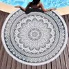 Bohemian Mandala Tapestry Beach Throw Large Round Beach Towel Coperta da picnic Tappetino da piscina Decorazione arazzo Tappetino da yoga