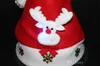 LED Christmas Hat Child Santa Red Accessories Decorations For Holiday Party New Year Supplies c089