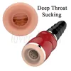 Deep Throat Clip Suction Suck Moan Interaction Induced Vibrator Artificial Vagina Real Pussy Male Masturbator Sex Toys for Men S19706