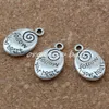 MIC. 100pcs Antiqued Silver Alloy 타원형 "당신의 마음을 따라"매력 펜던트 12.5x20mm DIY Jewelry A-160