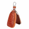 2018 explosion-proof key bag embossed first layer leather crocodile pattern key bag men's car key bag handbag new