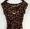 Partihandel-2015 Damtröja Elegant Klassisk Vintage Ärmlös Pinup Leopard Loose Casual Summer Mini Print Dresses S M L XL XXL