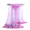 2018 Summer Print Silk Scarf Oversized Chiffon Scarf Women Pareo Beach Cover Up Wrap Sarong Sunscreen Long Cape Female