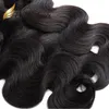 8A Brazilian Virgin Human Hair Weave Weft Extensions Malaysian Peruvian Indian Body Wave Wavy Natural Black 4pcs/lot Julienchina