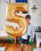 40 '' Feestartikelen Bruiloft Benodigdheden Kinderen Gunsten Helium Infantable Nummer Folie Ballon Goud / Zilver 90 CM Mylar Ballonnen Decoratie