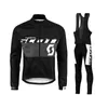 SCOTT Cycling langärmliges Trikot-Trägerhosen-Set, langärmelige Fahrrad-Sportuniform für Herren, bequemer Sport-Jersey-Anzug Y20112102