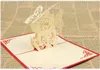 Hot Nieuwe 3D Pop-up Kaarten Uitnodigingen Valentine Minnaar Liefde Romantische Verjaardag Wedding Anniversary Wenskaarten Gift Briefkaart SN786