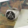 316 Stainless Steel Men's Gold Silver Black Masonic Band Ring Jewellery Freemason Mason Signet Ring Jewel Item Gift