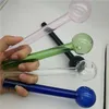 20cm rakt glas pyrex olja brännare rör klart glas rökning tobak glasrör bubbler vaporizer tobaksrör fri frakt