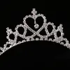 Mode-Hochzeits-Partei-Prinzessin Crown Rhinestone-Haar-Zusätze für Mädchen-Kind-Tiara-Kronen-Silber-Farben-Haar-Schmucksachen geben Verschiffen frei